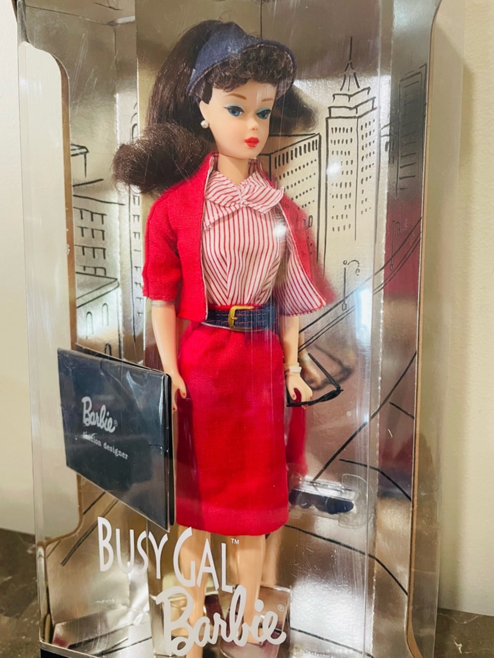 1995 Mattel Busy Gal Repro Barbie NIB